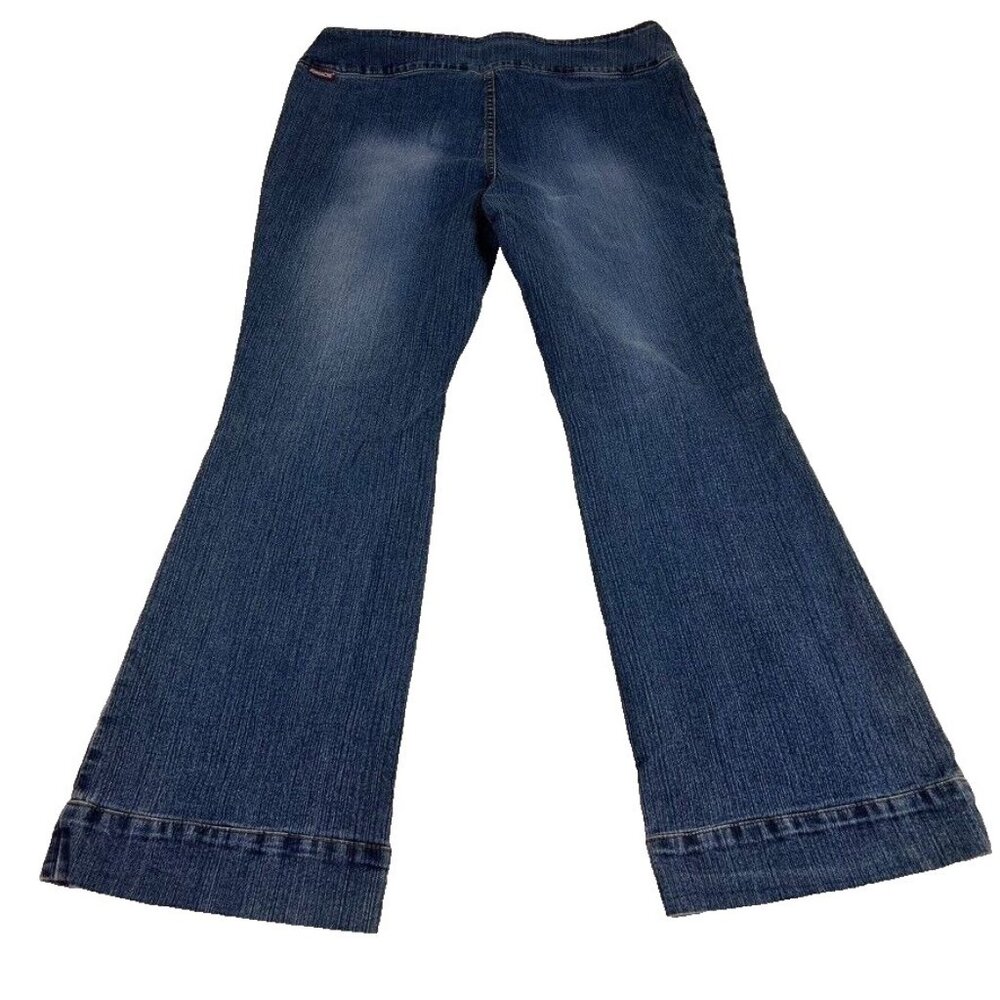 Jordache Jeans Women 15/16 Lace Up Y2K 90 Low Rise Denim Corset Bootcut Vintage - Picture 2 of 12